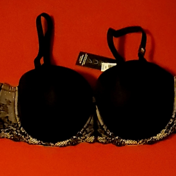 BLACK MICROFIBER LIGHTLY LINED MULTIWAY STRAPLESS BRA - Picture 2 of 4